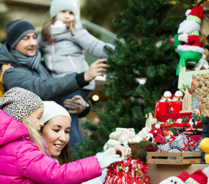 Family shops post-hoilday sales to reduce hoilday financial stress