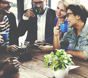 Co-workers discuss what to do with a raise